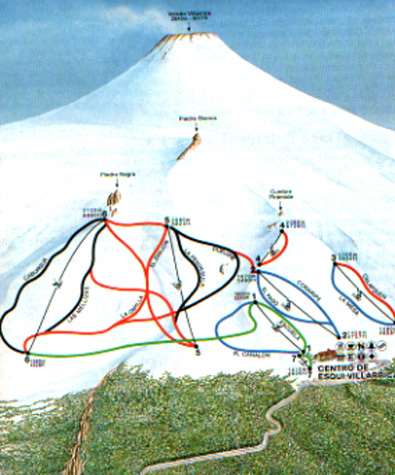 Villarrica, Pucon Resort Piste Plan