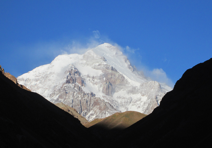 Stormy conditions on Aconcagua, January 2016. 