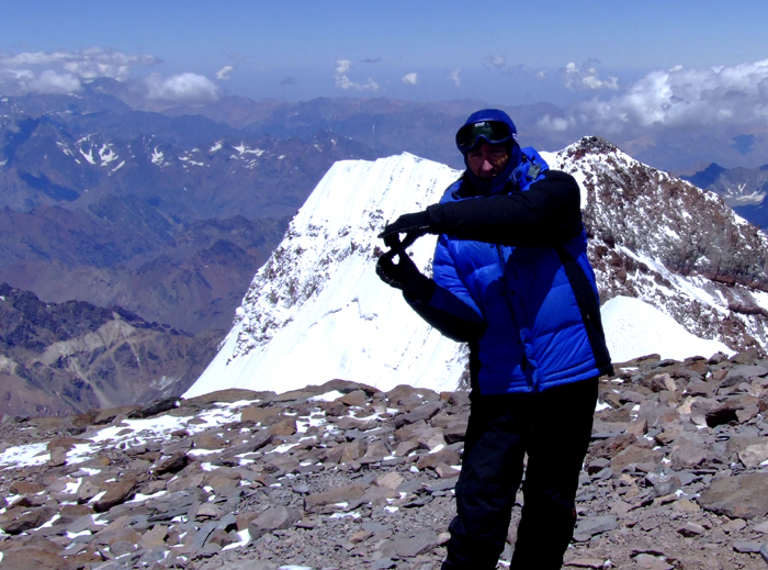 John Biggar's 8th trip to the summit of Aconcagua.