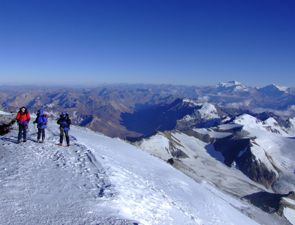 Standing in the sun at 6500m after five long cold hours in the darkness, 2008