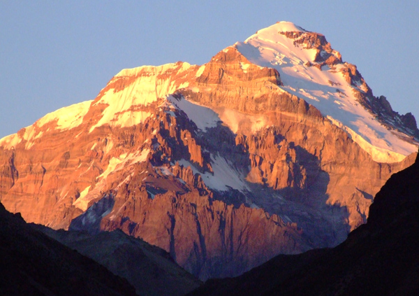 Aconcagua at sunrise.