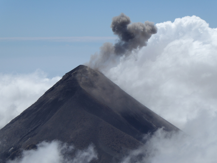 Volcan de Fuego erupting. 