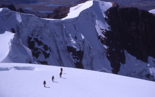 High on the north ridge of Chichicapac, Andes first ascents expedition June 2005