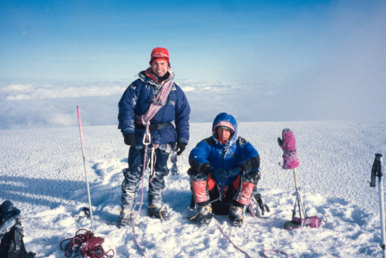 Crossing the plateau towards the summit of Chimborazo