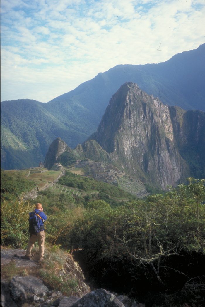 The classic view of Machu Picchu
