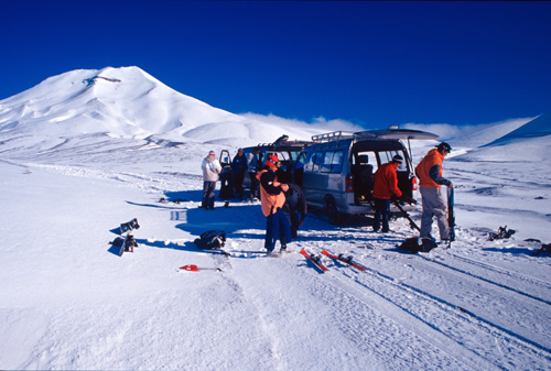 Ski Touring on Volcan Lonquimay, Chile