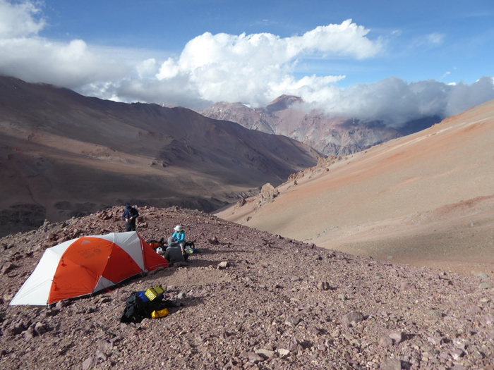 Majadita high camp at 4900m. 