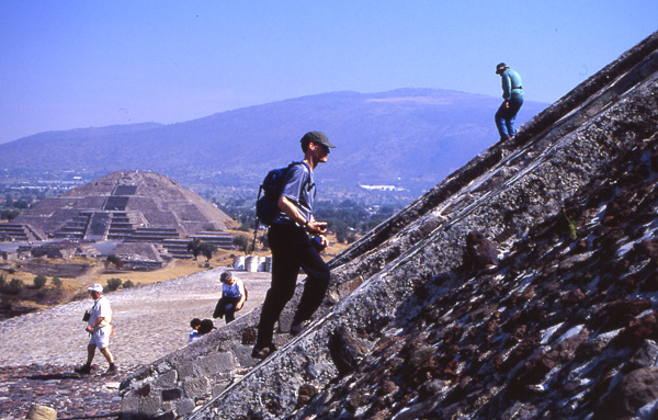 pyramids in mexico. Pyramid of the Moon from the