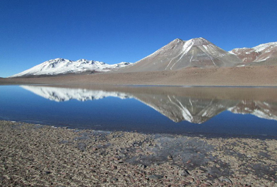 Nacimiento and Volcan Olmedo from near our fourth camp at 5500m.