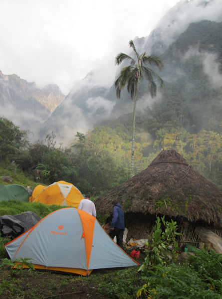 Rainforest camp at 2300m in the Sierra Nevada de Santa Marta. 
