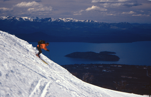 Skiing at Catedral resort above Bariloche.