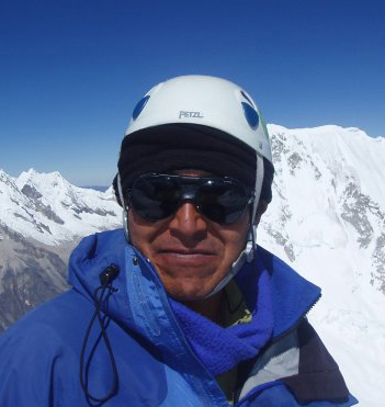 Damian Aurelio, IFMGA, Quechua, Spanish and English, lives in Huaraz, Peru