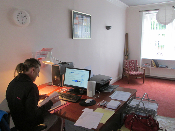 Inside the ANDES office. 