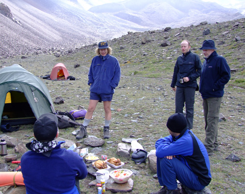 One way we make our trips enjoyable - small groups, sunshine and roast chickens and salad for dinner...