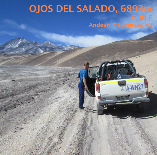 Ojos del Salado, the worlds highest active volcano. 
