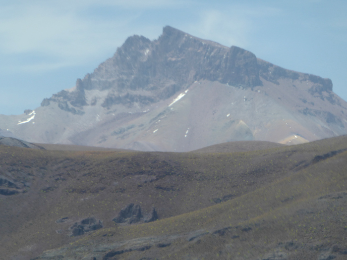 The peak of Bonete in the Cordillera Lipez seen from the northwest. 