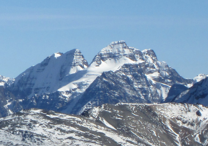 Condoriri form the peak of Chacaltaya to the southeast.  