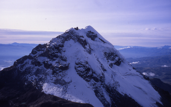 Illiniza Sur from the slopes of Illiniza Norte. 