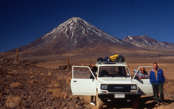 Driving home after a successful ascent of Licancabur, Chilean Puna