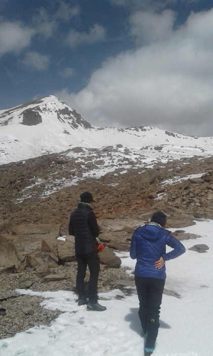 Approaching the summit of Nevado Mismi, at 5400m. 