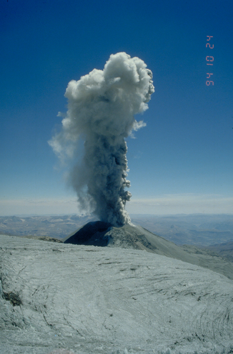 Sabanaya as seen from the slopes of Ampato, Cordillera Volcanica, Peru