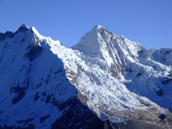The two peaks  of Caraz, Cordillera Blanca, Ancash, Peru