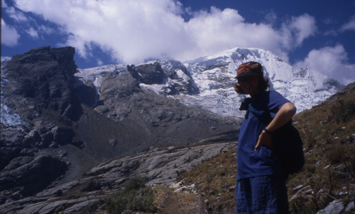 Camp by Legiacocha beneath Copa, Cordillera Blanca, Peru