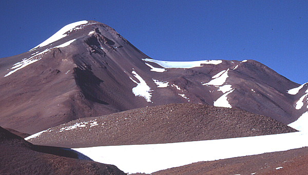 Veladero from the summit of the neighbouring peak of Baboso.