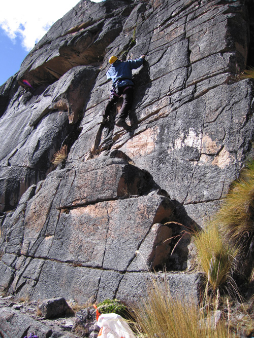 Mountian rock in the Cordillera Carabaya near Macusani, Peru