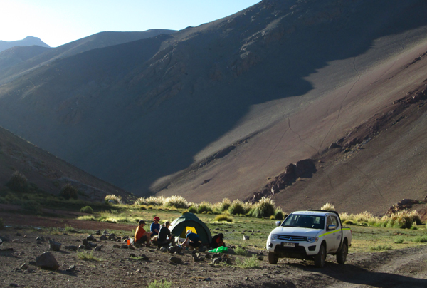 Campsite at Vallecitos, Chilean Puna, March 2016. 