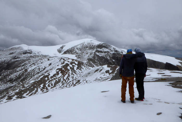 Looking back at Pumanota from Jampatune, 5333m.  