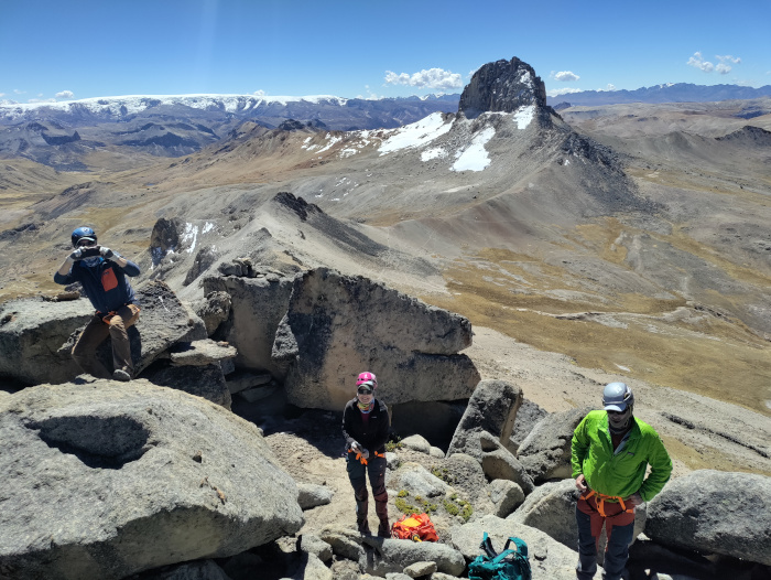 On the summit of Sachapata, Cordillera Jonorana, Peru. 