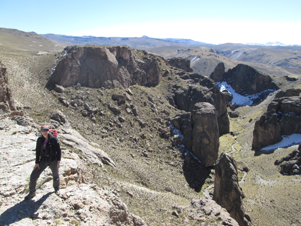 The climbing area at the Ventana del Colca